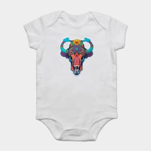 Colourful Cow skull Baby Bodysuit